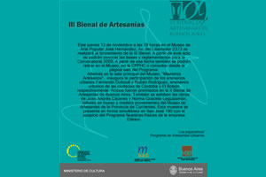III Bienal de Artesanías de Buenos Aires