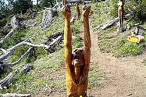 El Bolsón, Patagonia: Nueva edición del encuentro de Escultores del Bosque Tallado. El arte cobra vida en el Cerro Piltriquitrón 