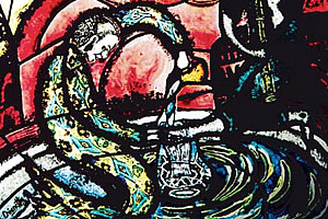 Los rostros de Eva Perón, en una muestra de originales vitrales