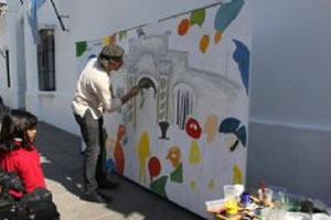 Rep en la casa histórica