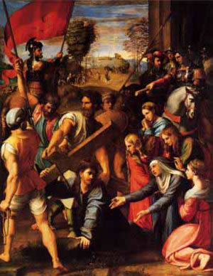 Caída camino del Calvario, de Rafael de Sanzio