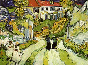 Calle y escalera en Auvers, de Vincent Van Gogh