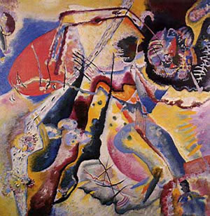 Cuadro con mancha roja, de Wassily Kandinsky