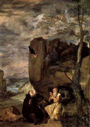San Antonio Abad y San Pablo Ermitaño, de Diego Rodríguez de Silva  Velázquez