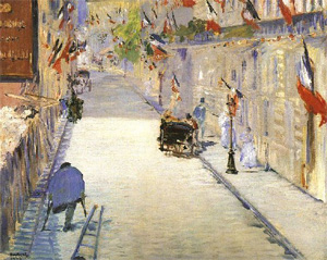 Calle Mosnier con Banderas , de Edouard Manet