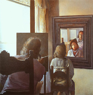 Dalí pintando a Gala por detrás , de Salvador Dalí