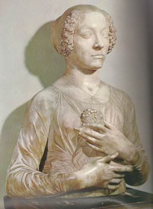 Dama del ramillete, de Andrea del Verrocchio