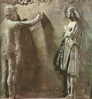 El pintor con su modelo, de Giacomo  Manzú