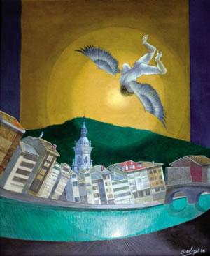 Icaro volando sobre Elgoibar, de Fernando Beorlegi