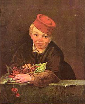 Muchacho con cerezas, de Edouard Manet
