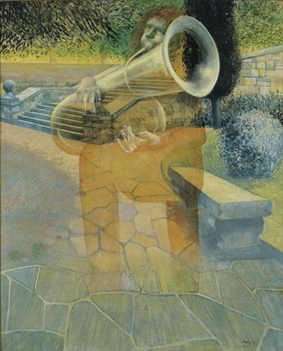 Músico en Hondarribia, de Fernando Beorlegi