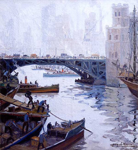 Puente Barracas , de Benito Quinquela Martín