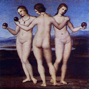 Tres Gracias, de Rafael de Sanzio