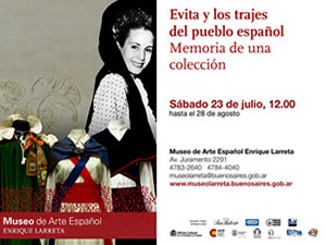 Evita y los trajes del pueblo español