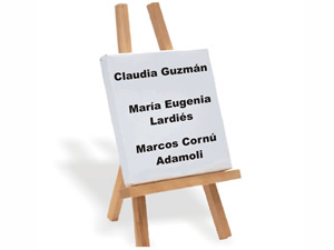 Claudia Guzmán, María Eugenia Lardiés y Marcos Cornú Adamoli