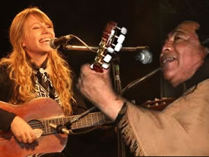 Tomás Lipán junto a Lucía Ceresani