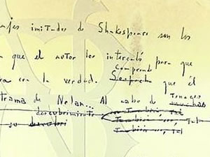 Hallan un manuscrito de Borges con el último párrafo de un cuento